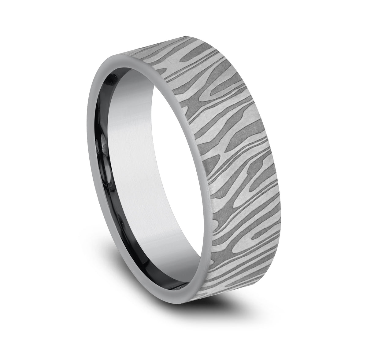 THE TIGER STRIPE 7mm Tantalum Grey Benchmark men's wedding band