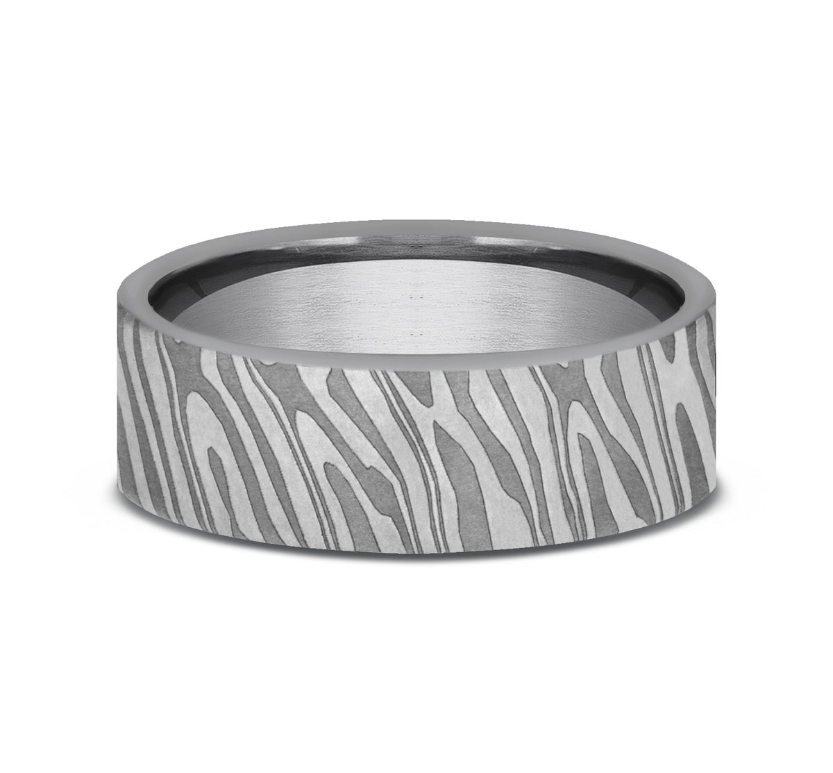 THE TIGER STRIPE 7mm Tantalum Grey Benchmark men's wedding band