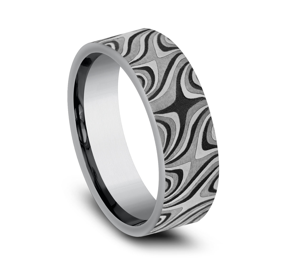 THE SATURN 7mm Tantalum Grey Benchmark men's wedding band