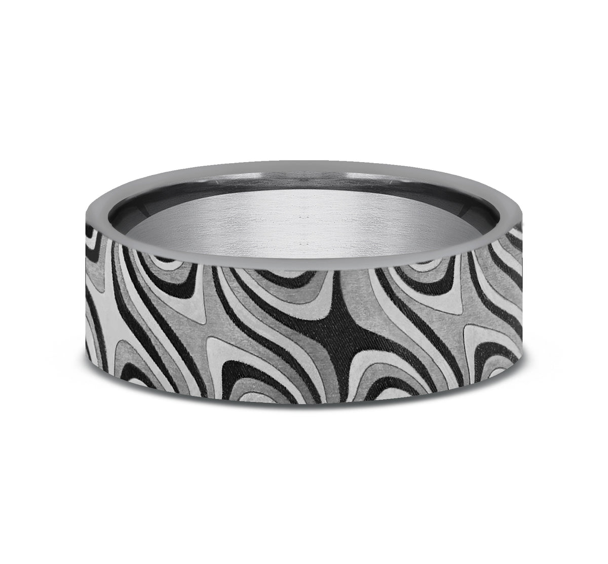 THE SATURN 7mm Tantalum Grey Benchmark men's wedding band