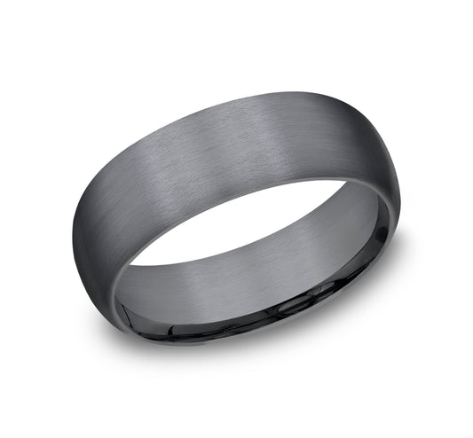 THE WATCHMAN 8mm Tantalum Dark Benchmark men's wedding band