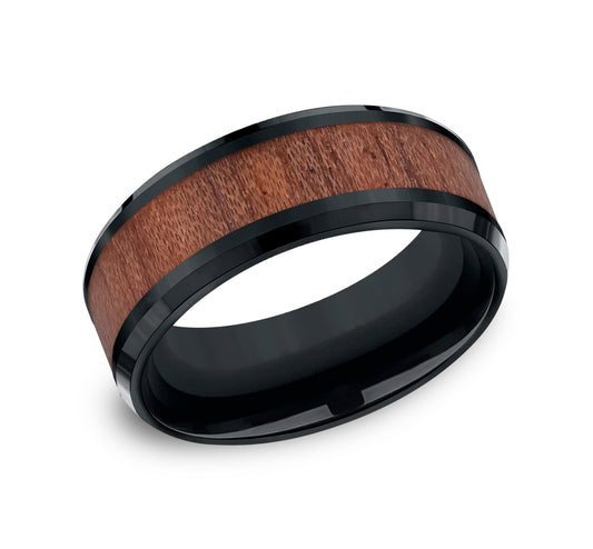 THE MAKER 8mm Cobalt Black Benchmark men's wedding band