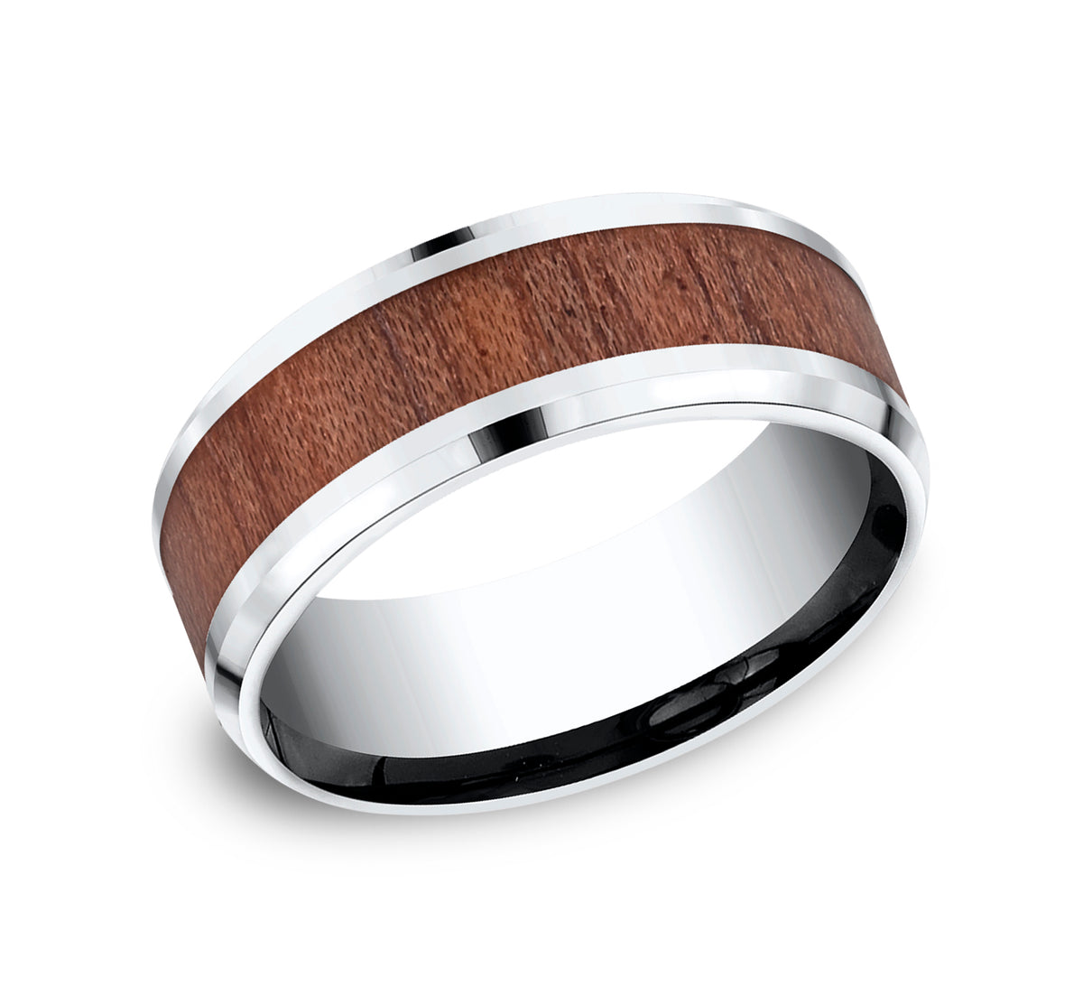 THE MAKER 8mm Cobalt White Benchmark men's wedding band