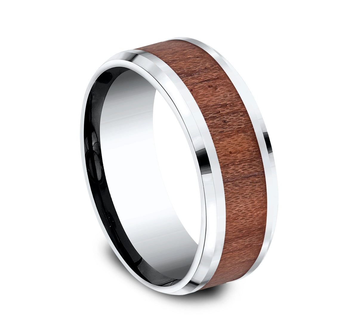 THE MAKER 8mm Cobalt White Benchmark men's wedding band