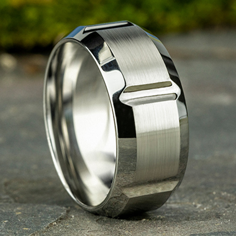 THE BARBARIAN 10mm Cobalt White Benchmark men's wedding band