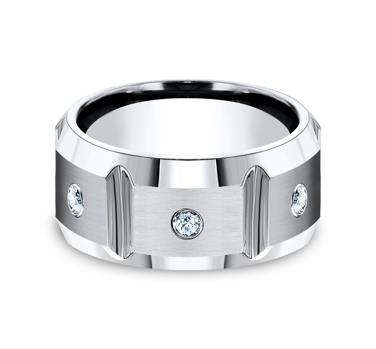 THE SIEGE 10mm Cobalt White Benchmark men's wedding band
