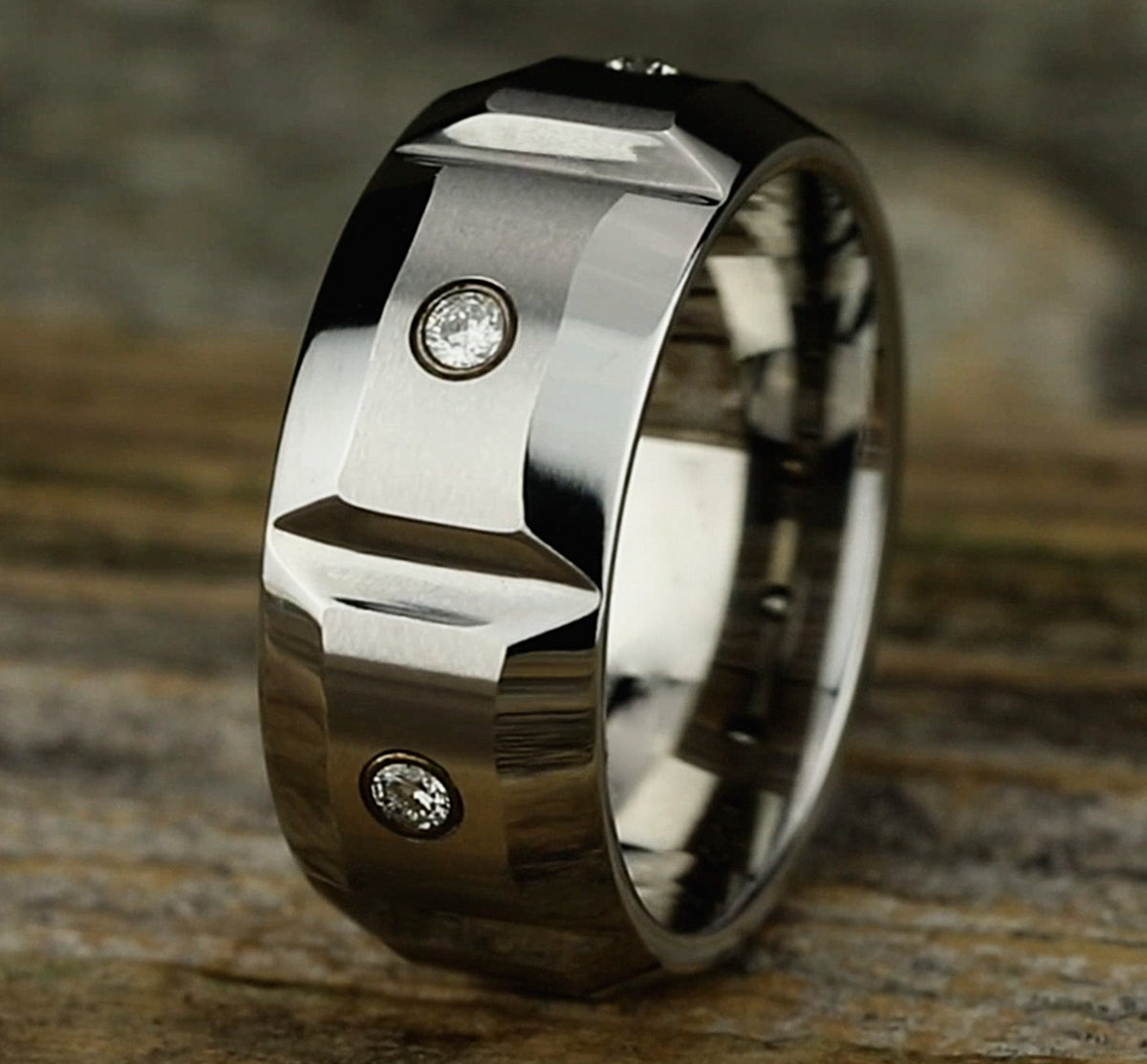 THE SIEGE 10mm Cobalt White Benchmark men's wedding band