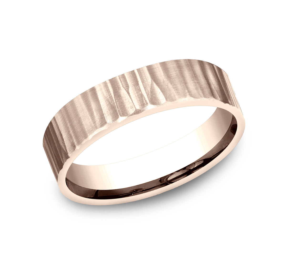 THE DREDGER 5mm 14K Rose Benchmark men's wedding band