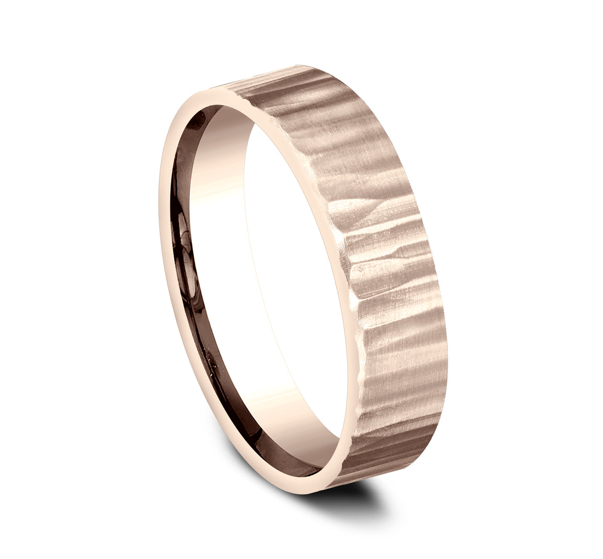THE DREDGER 5mm 14K Rose Benchmark men's wedding band