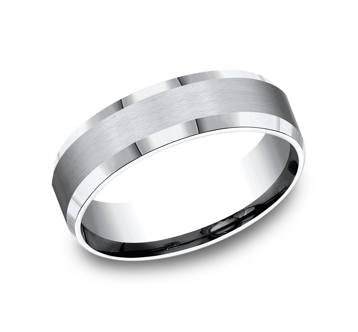 THE CHANCELLOR 6mm Cobalt White Benchmark men's wedding band