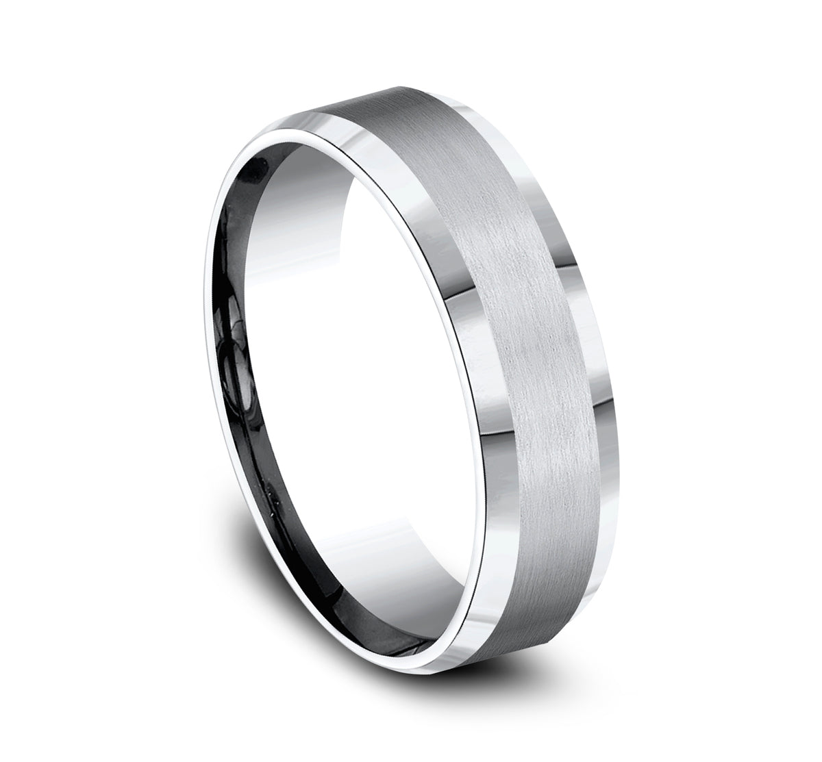 THE CHANCELLOR 6mm Cobalt White Benchmark men's wedding band