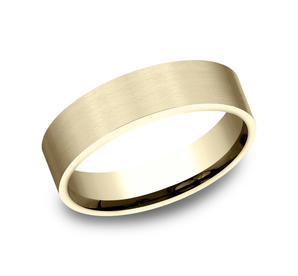 THE LIEUTENANT 6mm 14K Yellow Benchmark men's wedding band