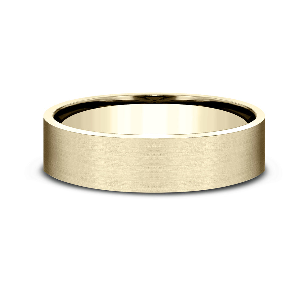 THE LIEUTENANT 6mm 14K Yellow Benchmark men's wedding band