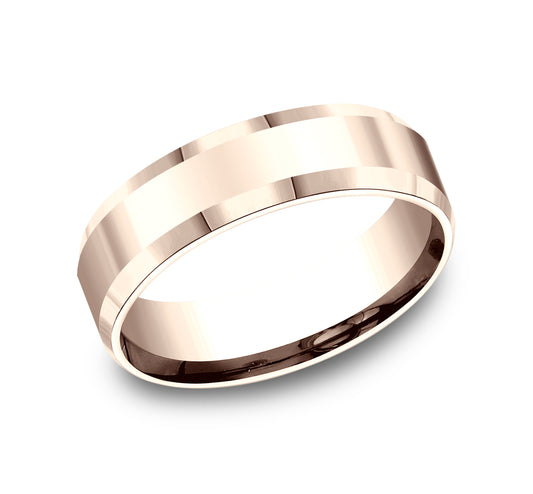 THE HIGHLAND 6mm 14K Rose Benchmark men's wedding band