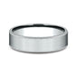 THE BOMBER 6mm 14K White Benchmark men's wedding band