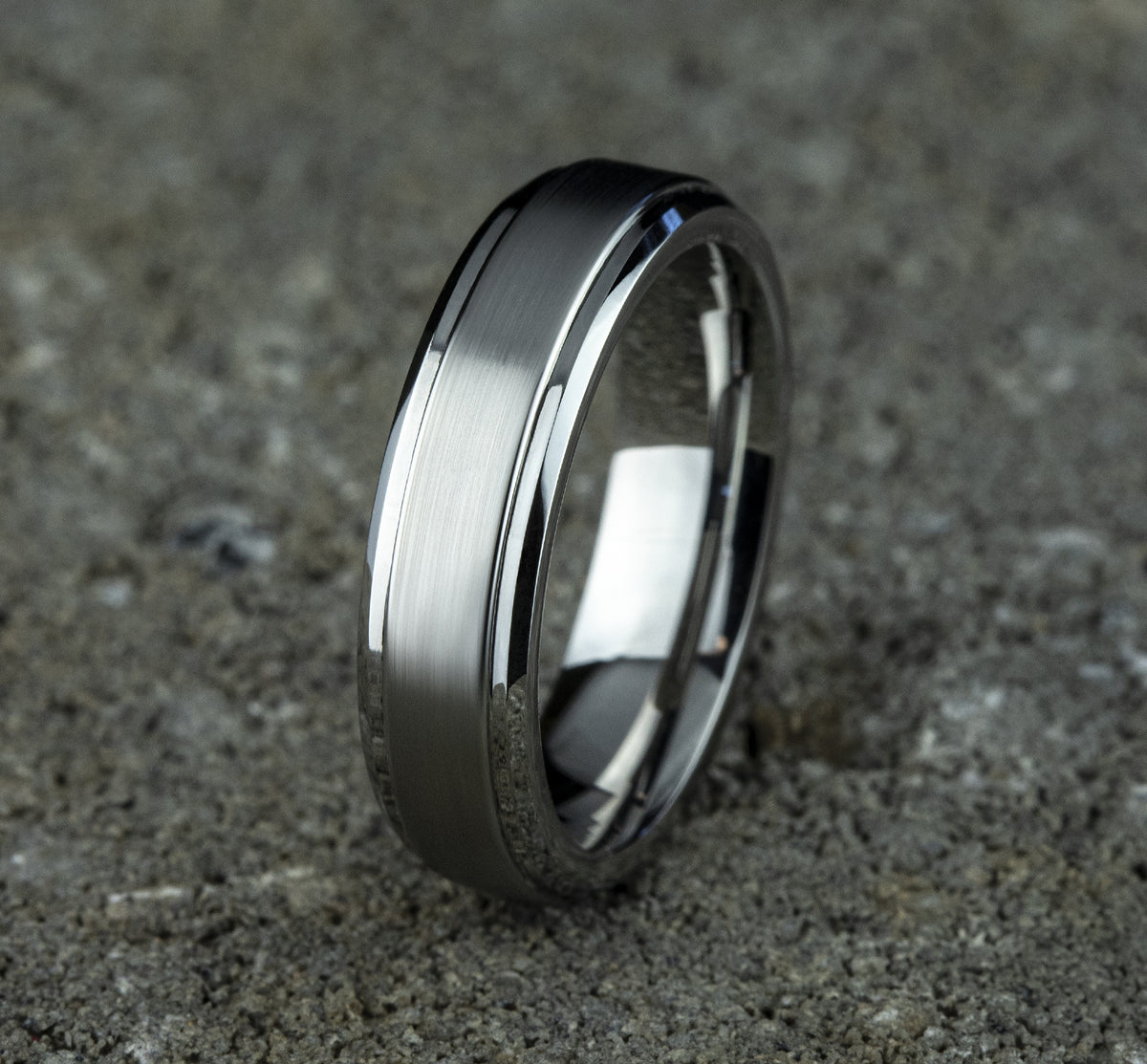 THE DUKE 9mm Cobalt White Benchmark men's wedding band