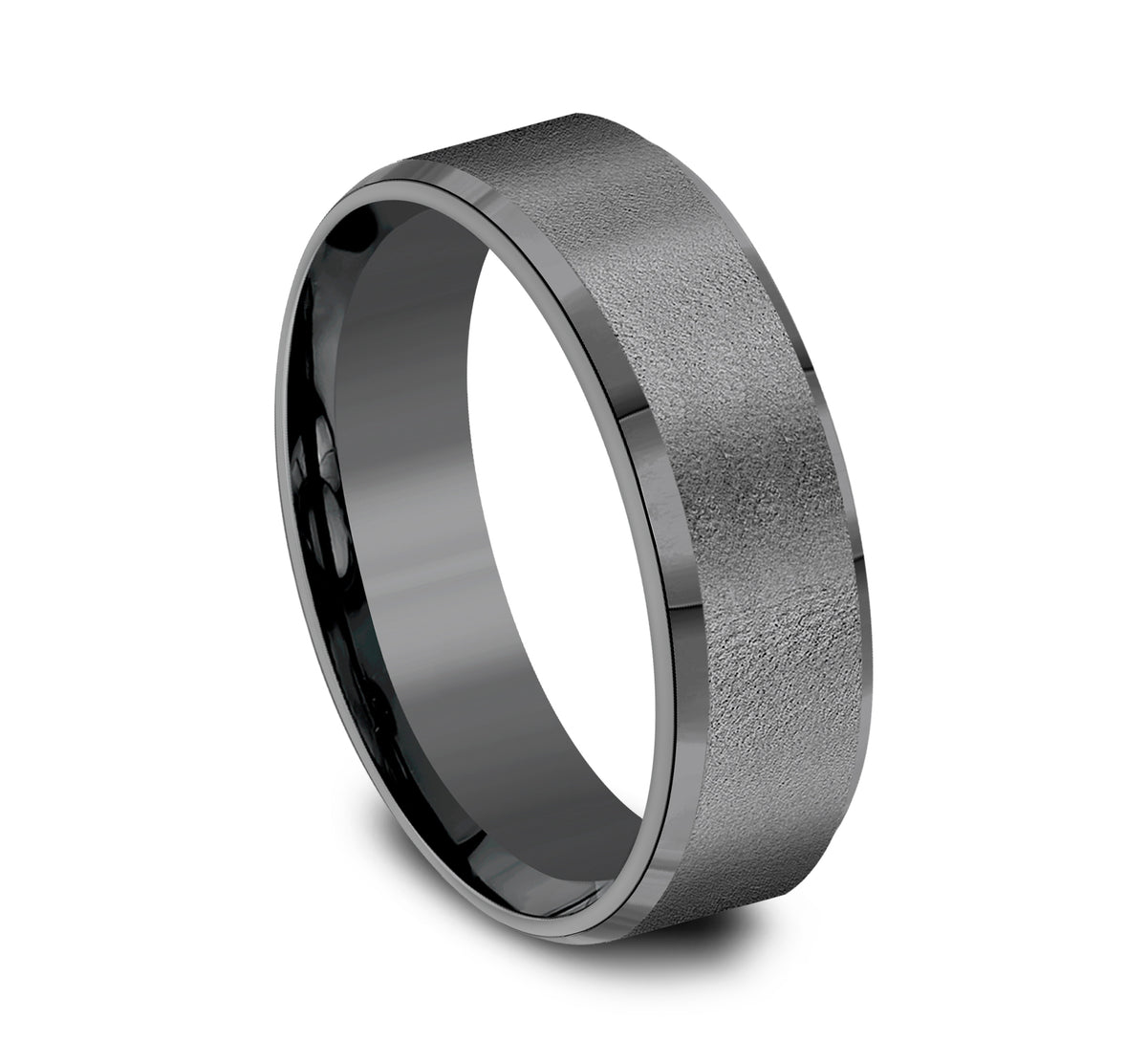 THE MAJOR 7mm Tantalum Dark Benchmark men's wedding band