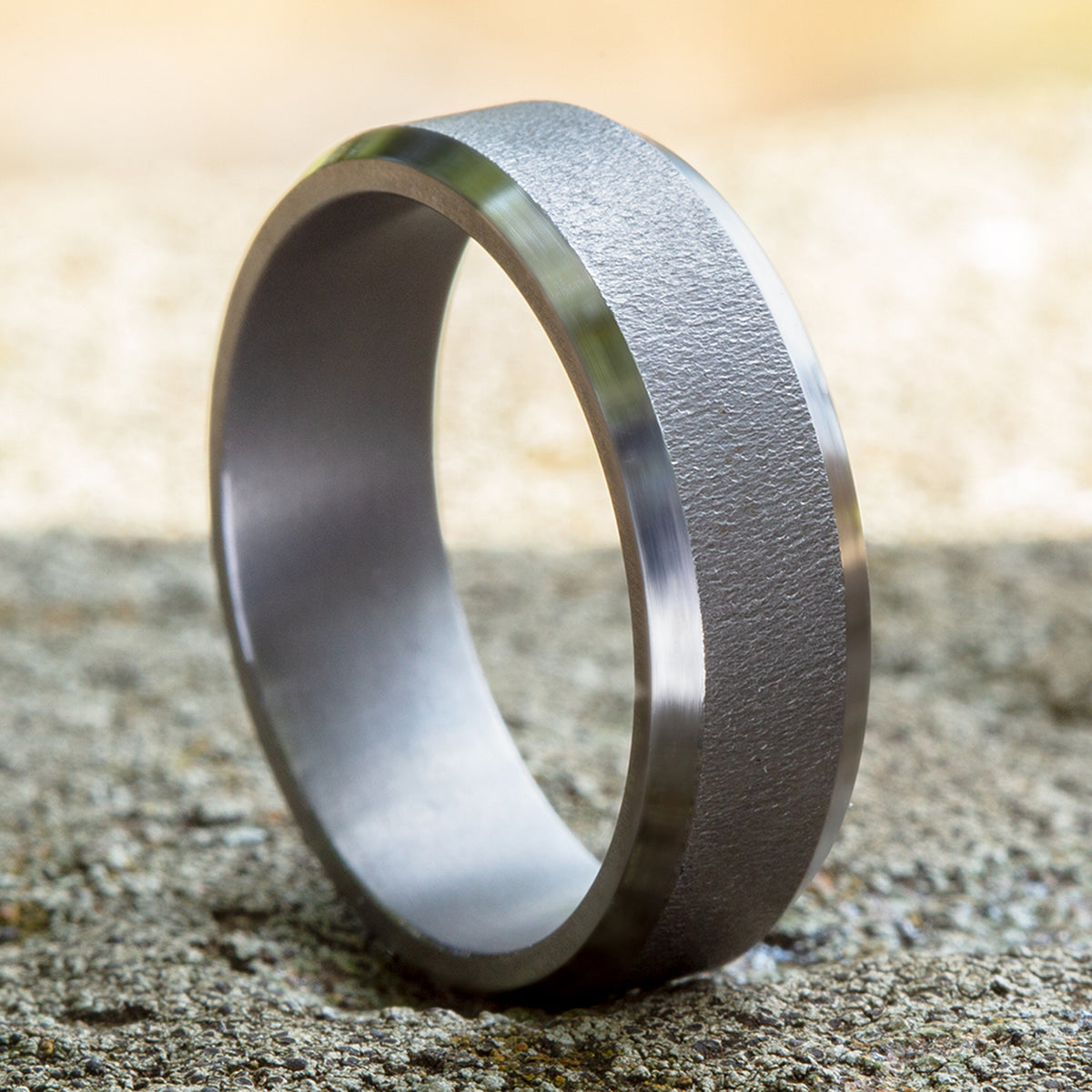 THE MAJOR 7mm Tantalum Dark Benchmark men's wedding band