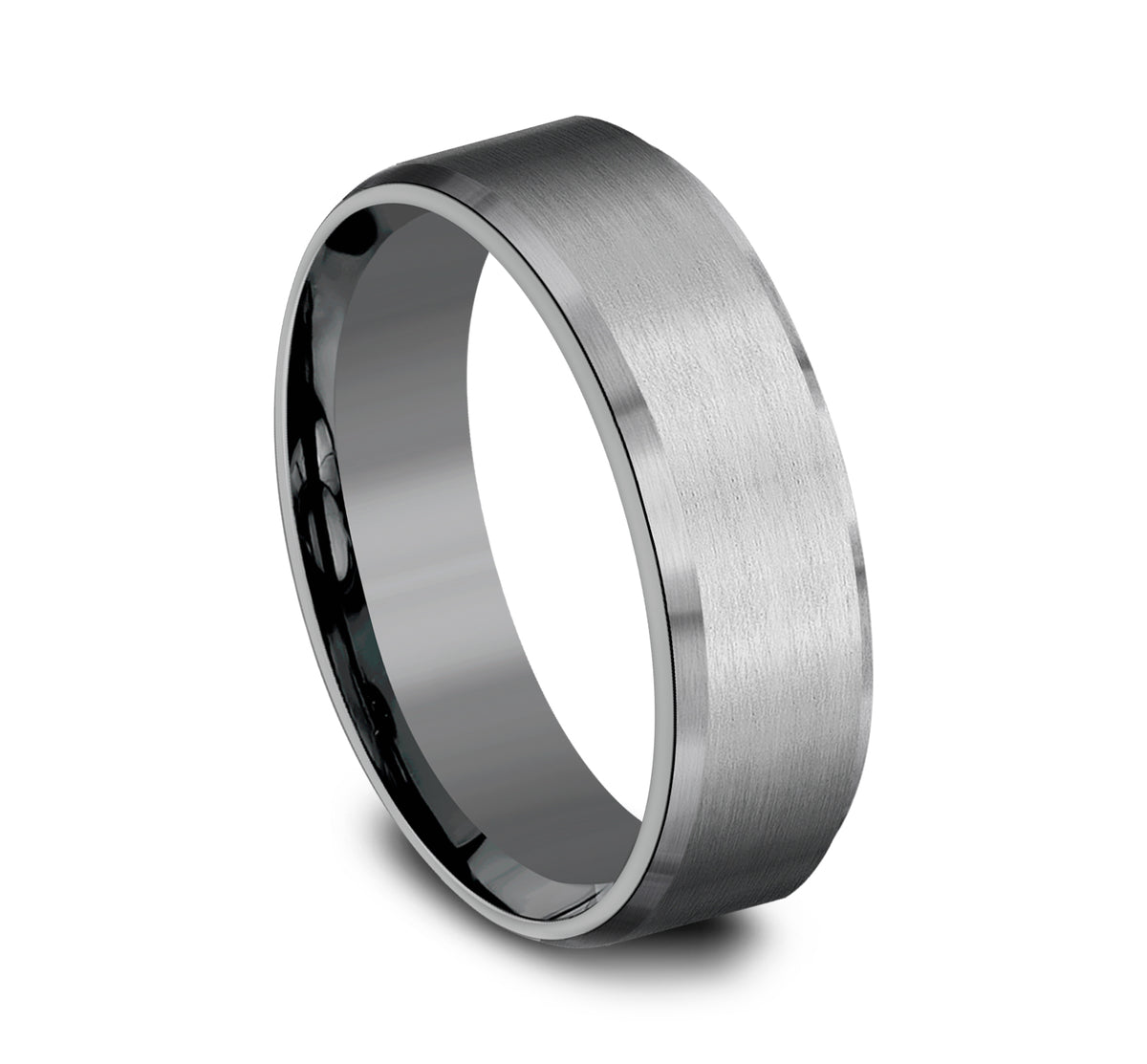 THE NOBLEMAN 7mm Tantalum Grey Benchmark men's wedding band
