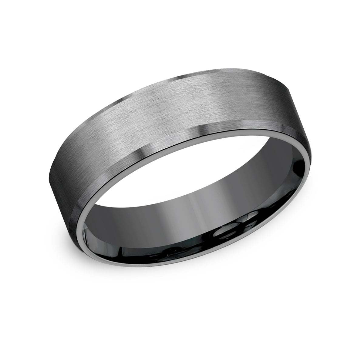 THE NOBLEMAN 7mm Tantalum Dark Benchmark men's wedding band