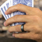 THE NOBLEMAN 7mm Tantalum Dark Benchmark men's wedding band