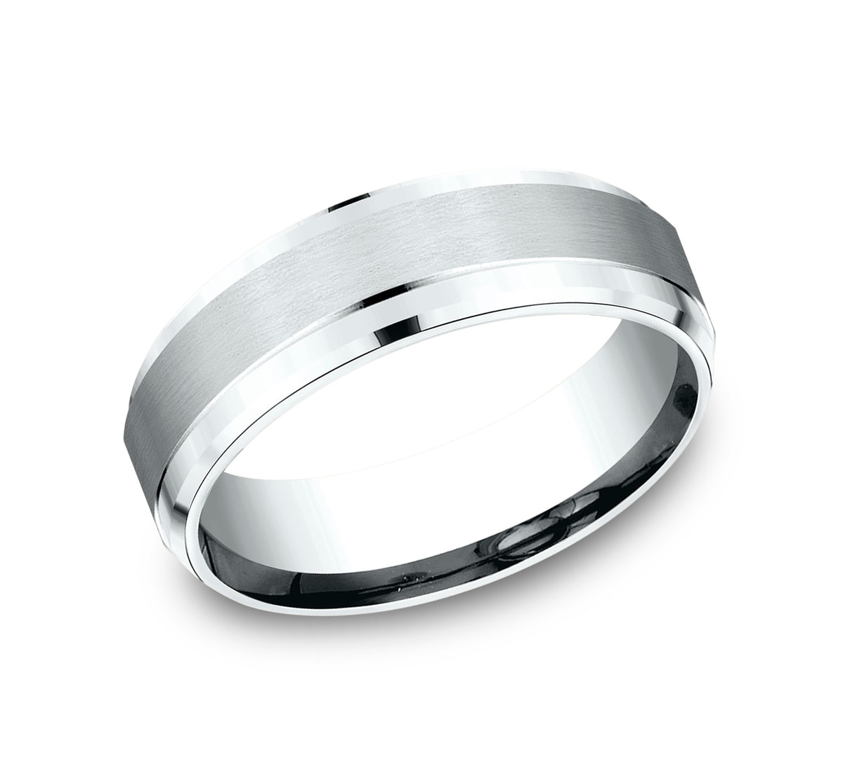 THE EXECUTIVE 7mm 14K White Benchmark men's wedding band