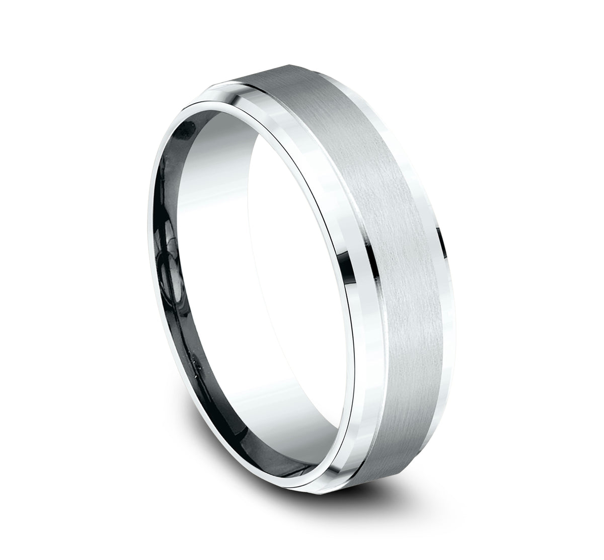 THE EXECUTIVE 7mm 14K White Benchmark men's wedding band