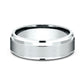 THE EXECUTIVE 7mm 14K White Benchmark men's wedding band