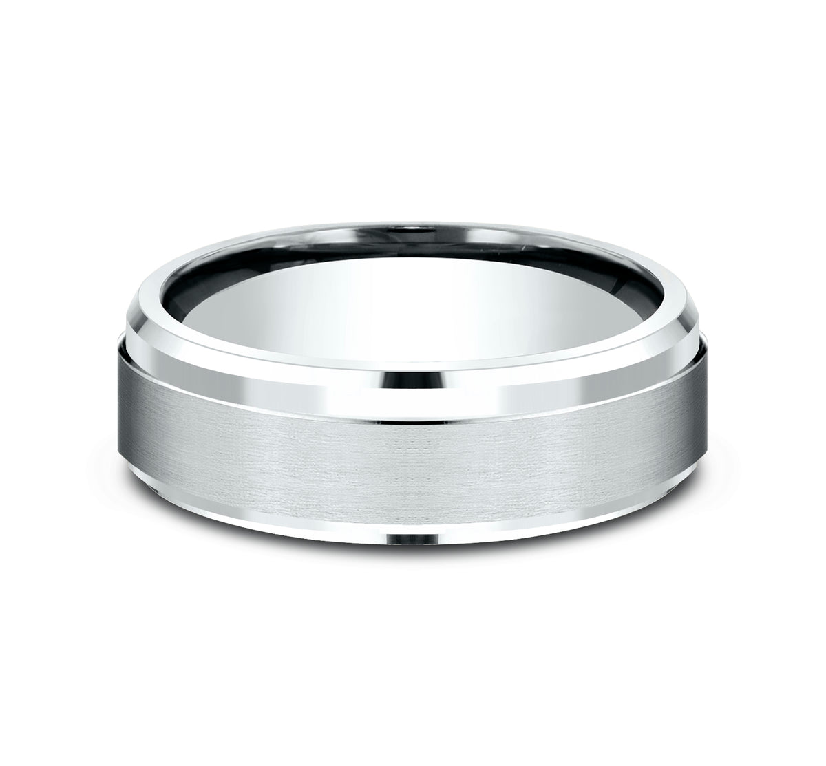 THE EXECUTIVE 7mm 14K White Benchmark men's wedding band