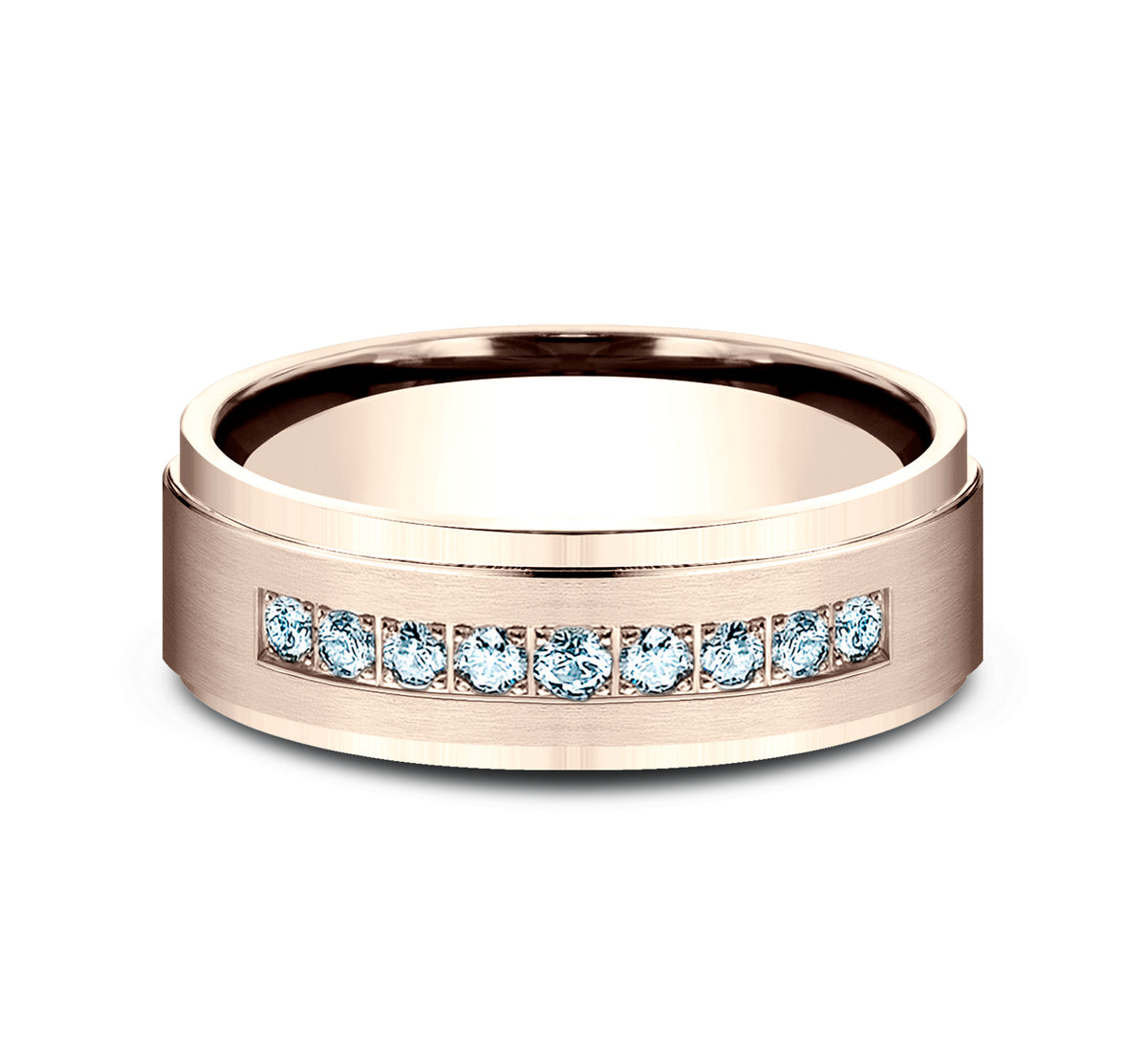 THE ARCHDUKE 7mm 14K Rose Benchmark men's wedding band