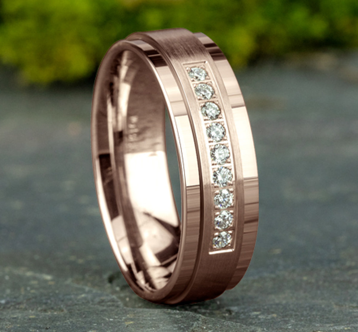 THE ARCHDUKE 7mm 14K Rose Benchmark men's wedding band