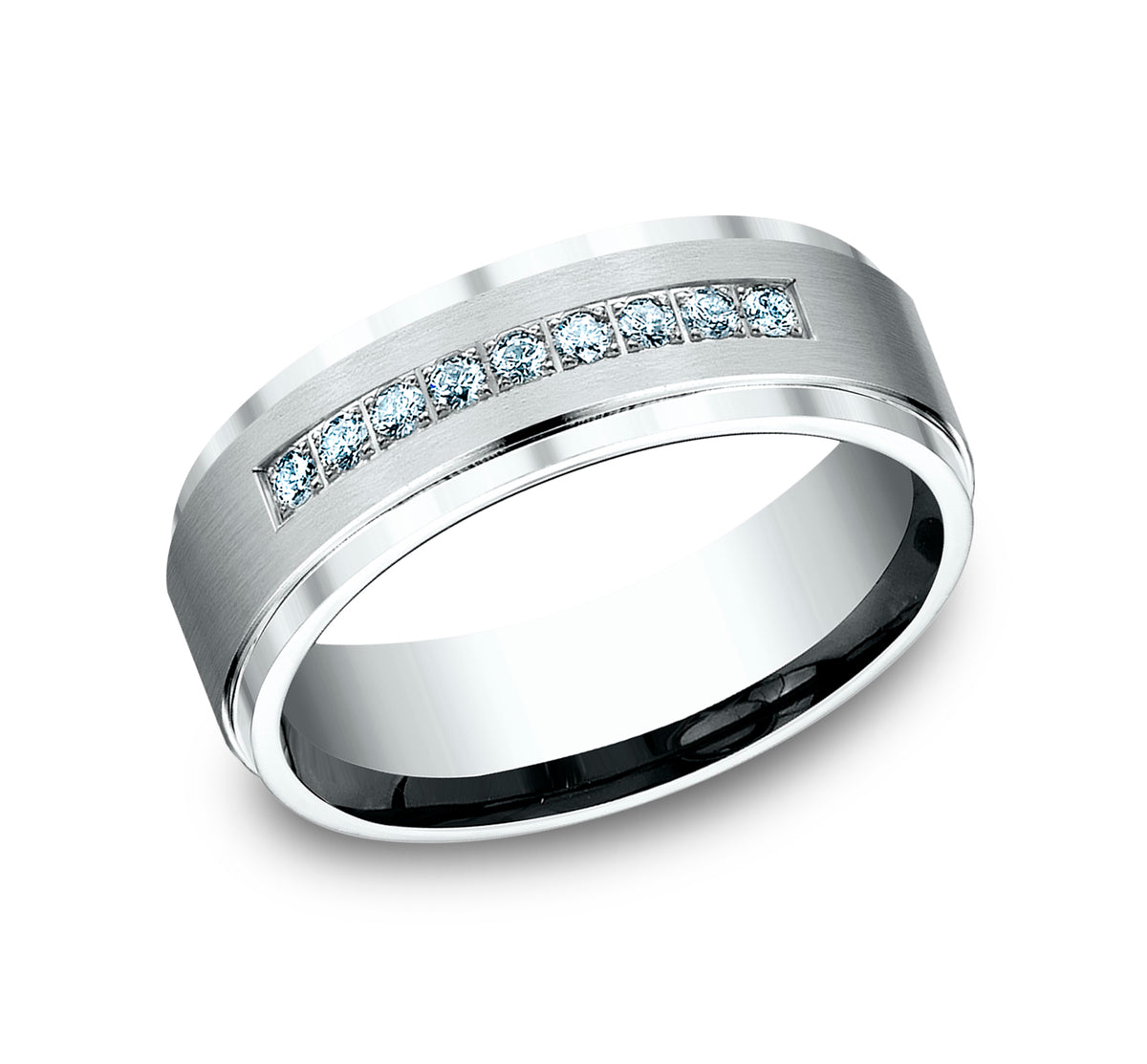 THE ARCHDUKE 7mm 14K White Benchmark men's wedding band