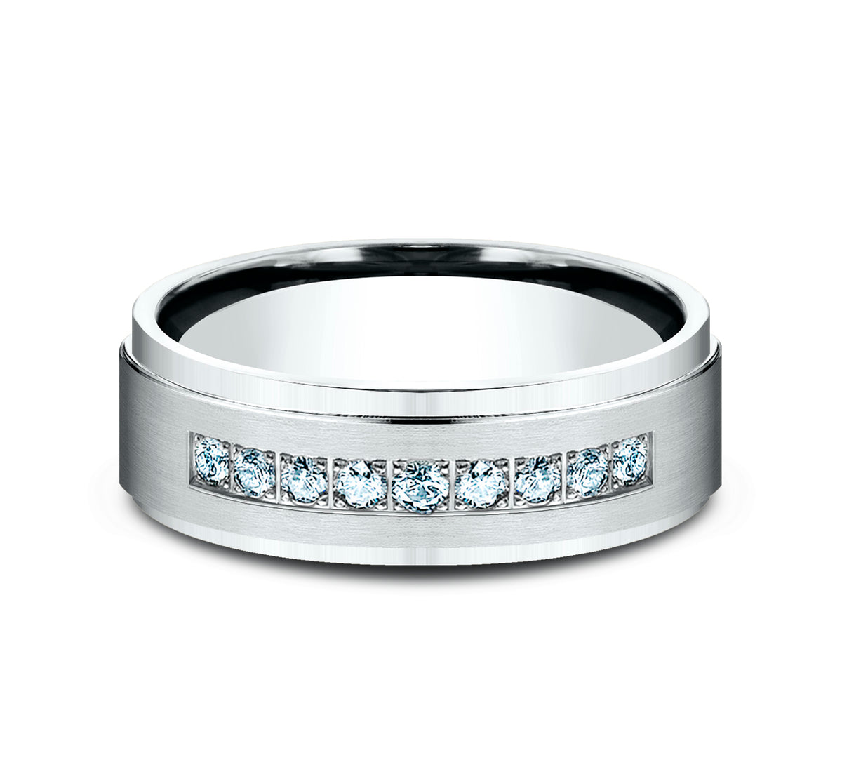 THE ARCHDUKE 7mm 14K White Benchmark men's wedding band
