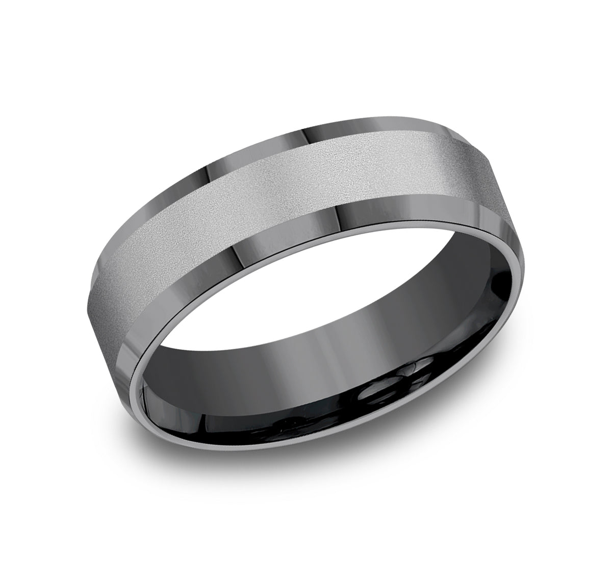 THE CHANCELLOR 7mm Tantalum Dark Benchmark men's wedding band