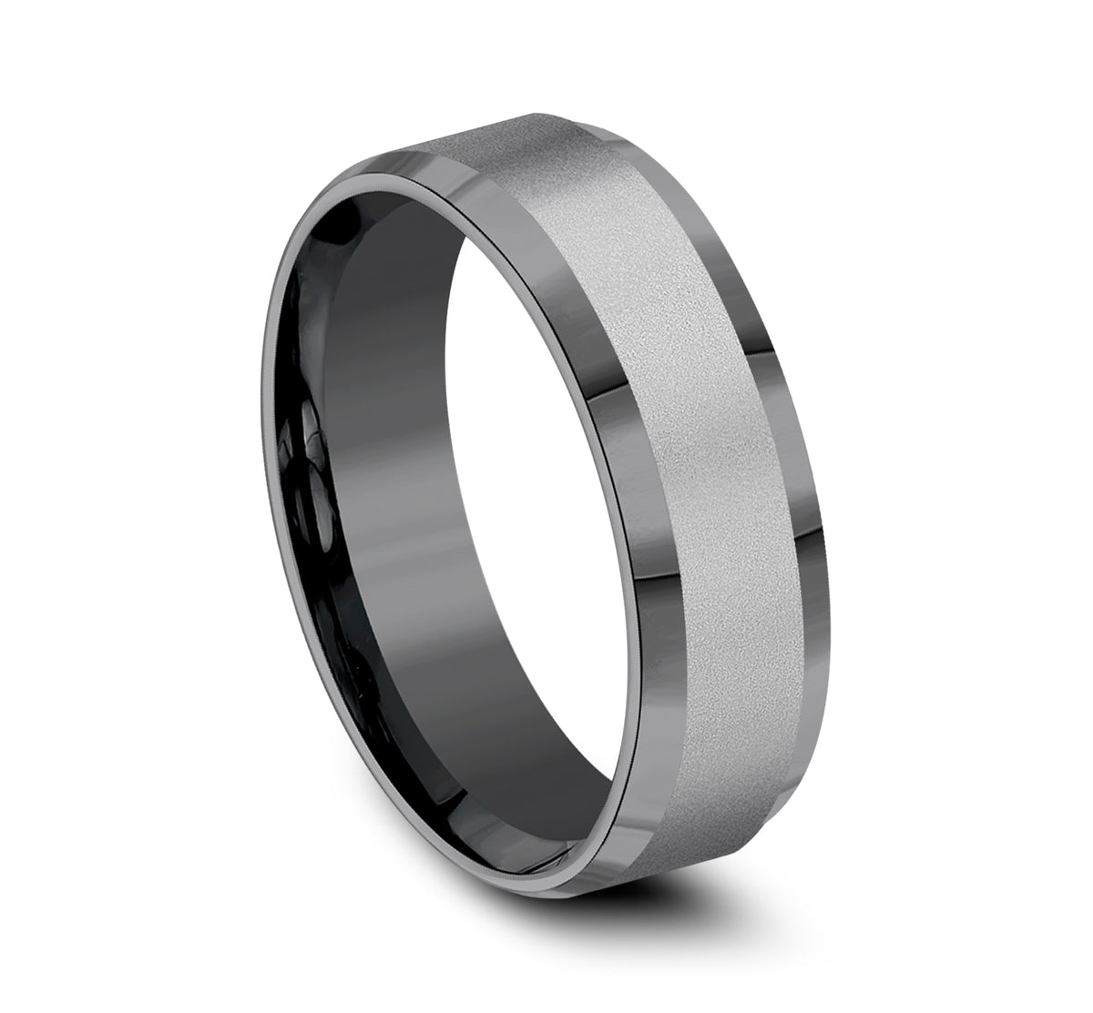 THE CHANCELLOR 7mm Tantalum Dark Benchmark men's wedding band