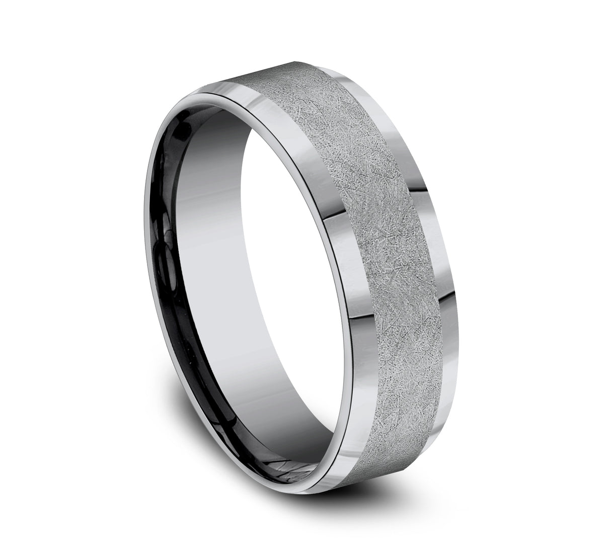 THE OFFICER 7mm Tantalum Grey Benchmark men's wedding band