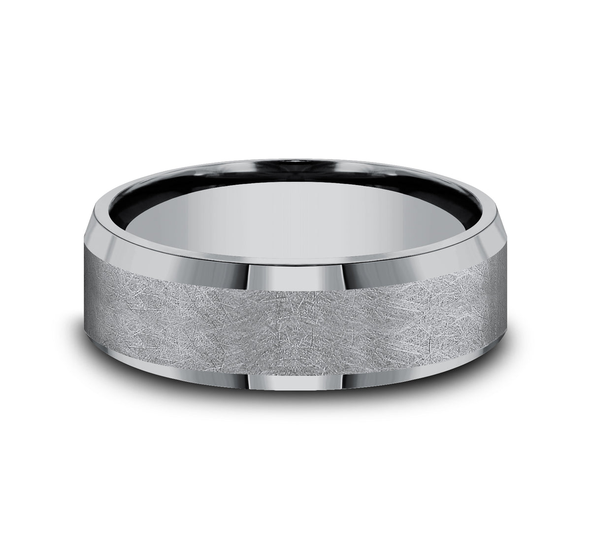 THE OFFICER 7mm Tantalum Grey Benchmark men's wedding band