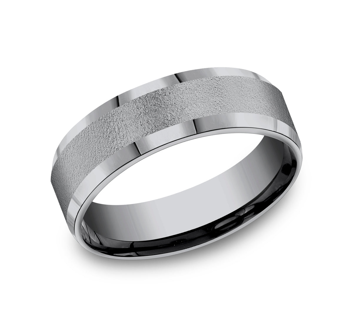 THE ALPHA 7mm Tantalum Grey Benchmark men's wedding band