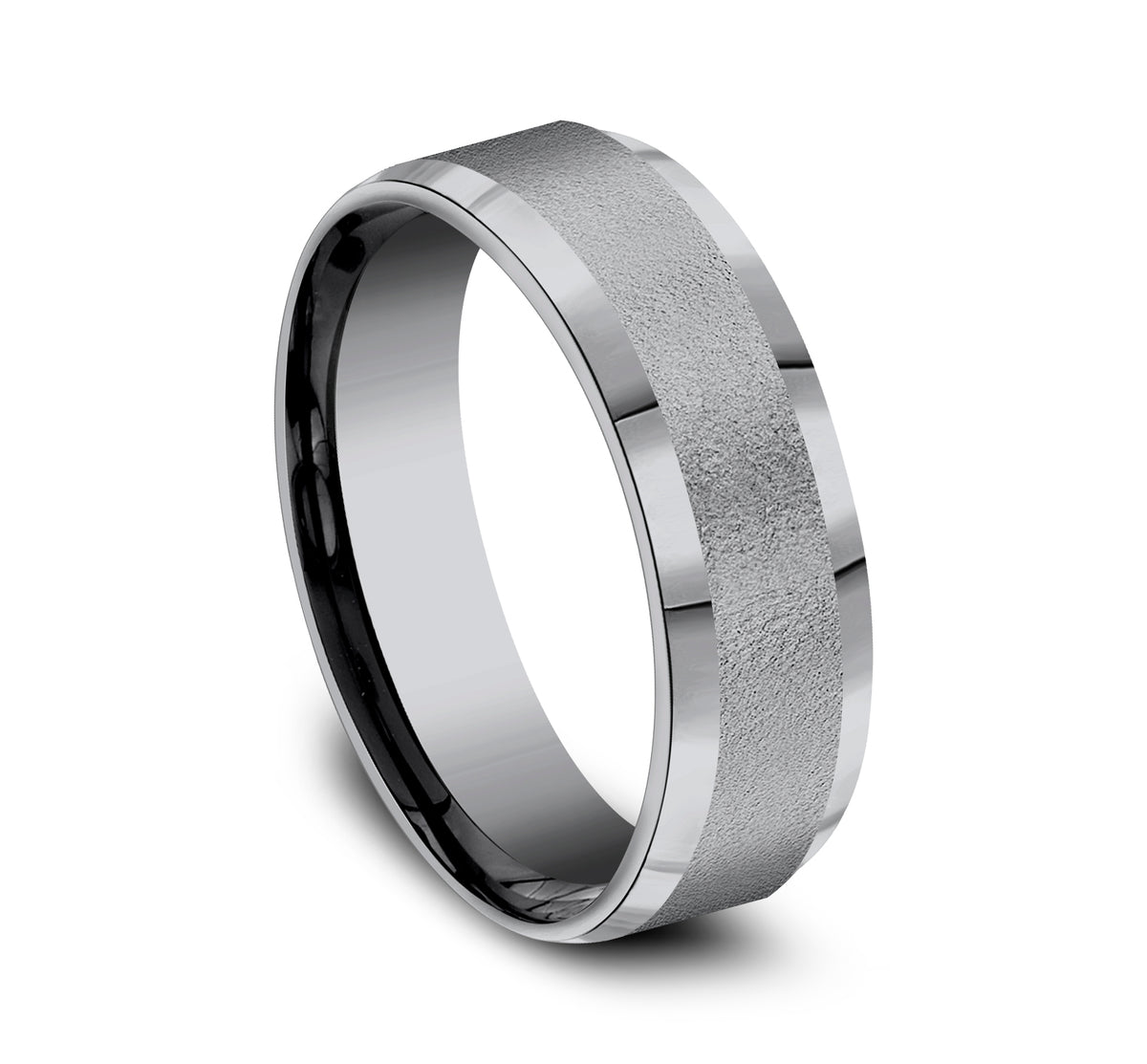 THE ALPHA 7mm Tantalum Grey Benchmark men's wedding band