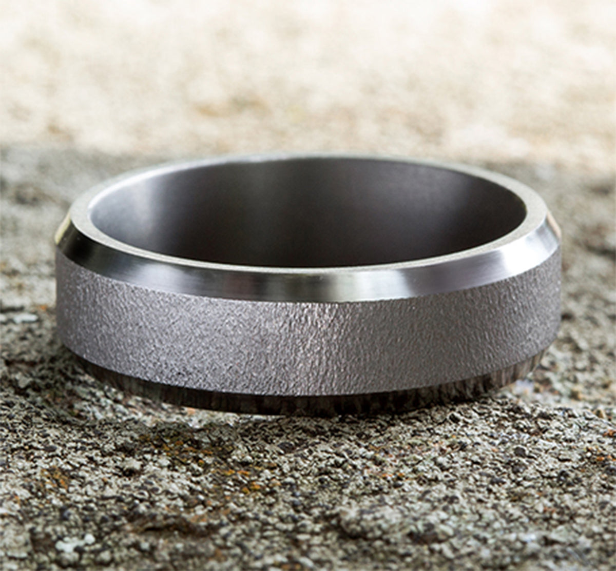 THE ALPHA 7mm Tantalum Grey Benchmark men's wedding band