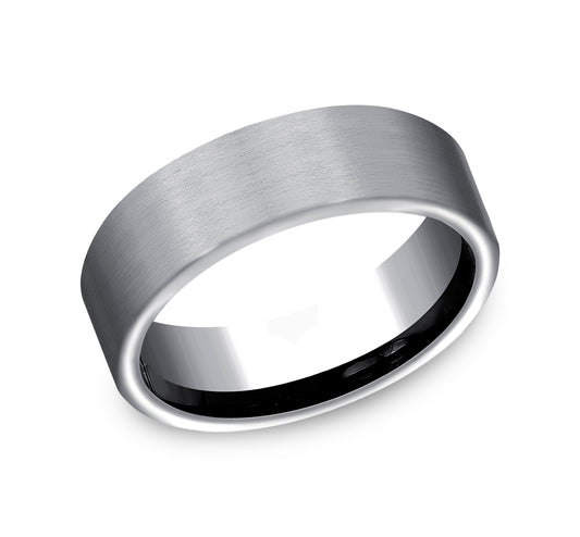 THE LIEUTENANT 7mm Tantalum Grey Benchmark men's wedding band