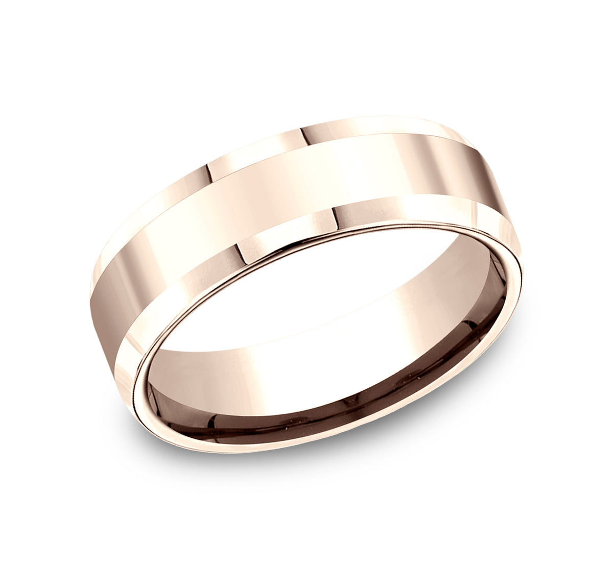 THE HIGHLAND 6mm 14K Rose Benchmark men's wedding band
