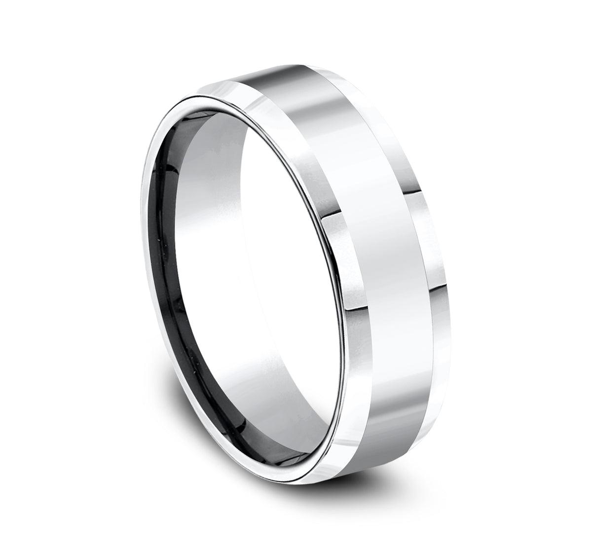 THE HIGHLAND 7mm Cobalt White Benchmark men's wedding band