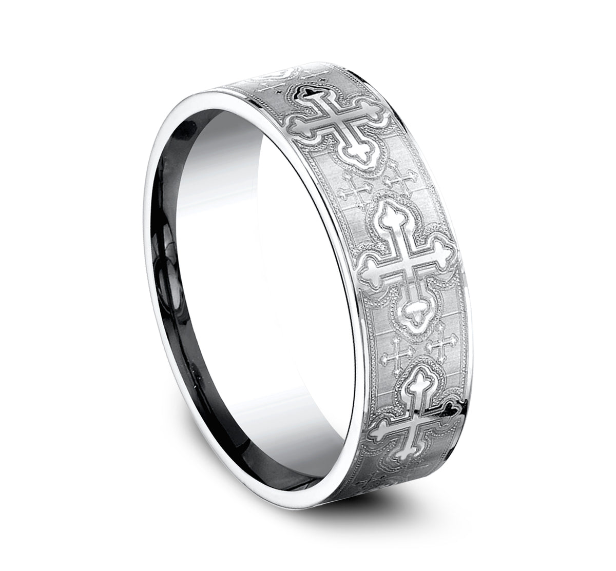 THE JOUST 7.5mm Cobalt White Benchmark men's wedding band