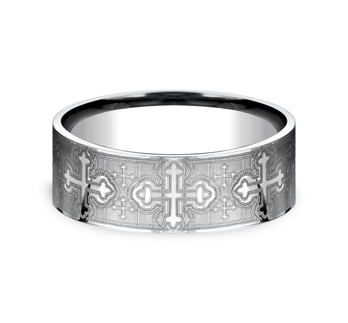 THE JOUST 7.5mm Cobalt White Benchmark men's wedding band