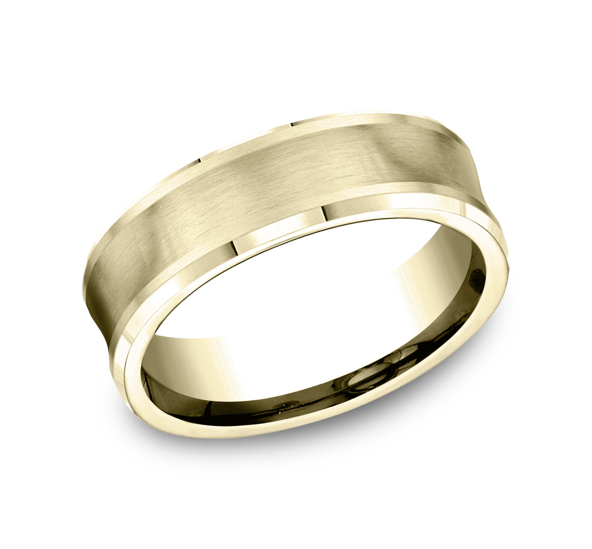 THE GROTTO 7.5mm 14K Yellow Benchmark men's wedding band