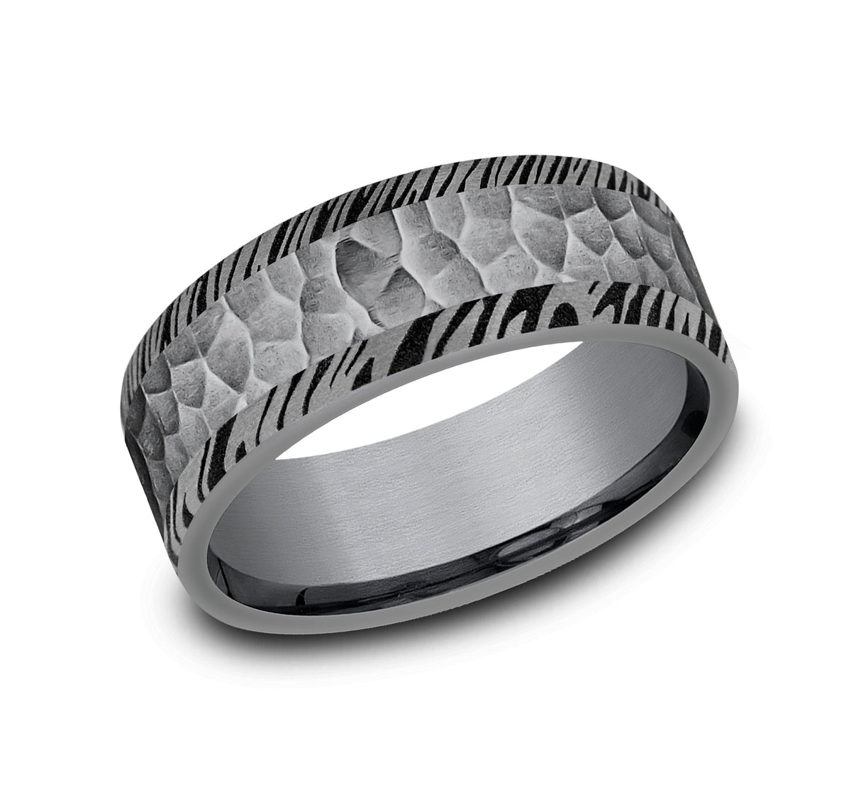 THE LEDGER 8mm Tantalum Grey Benchmark men's wedding band