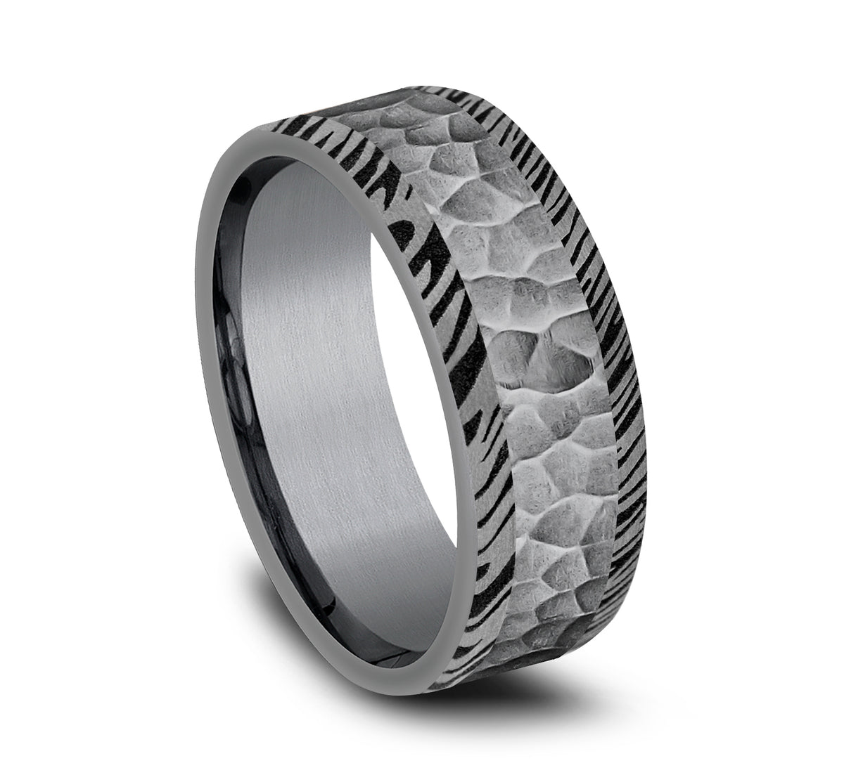 THE LEDGER 8mm Tantalum Grey Benchmark men's wedding band