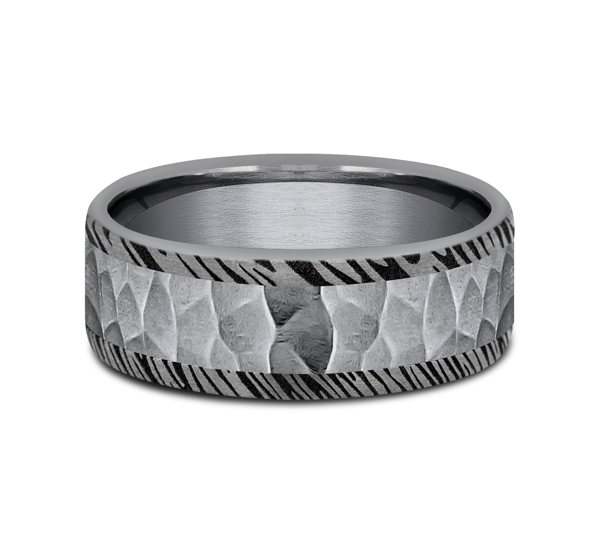 THE LEDGER 8mm Tantalum Grey Benchmark men's wedding band