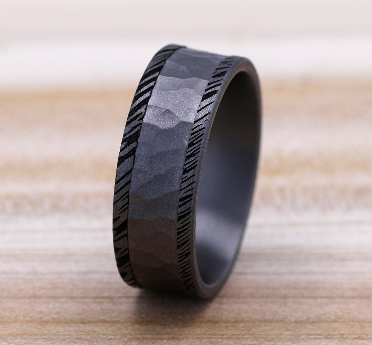 THE LEDGER 8mm Tantalum Grey Benchmark men's wedding band